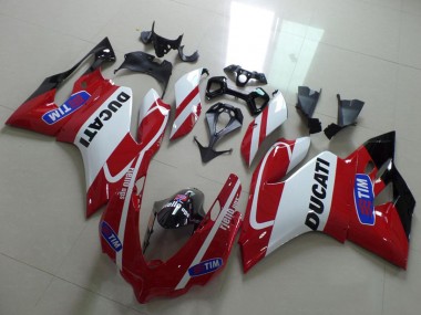 Acheter Carénages Moto Ducati 1199 2011-2014 - Blanc Rouge Tim