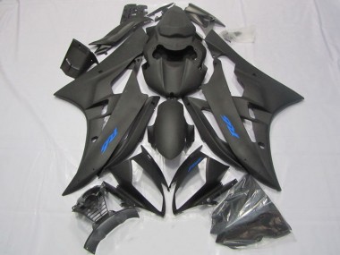 Acheter Carénages Moto Yamaha YZF R6 2006-2007 - Noir Mat Bleu Décalque