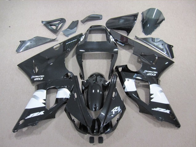 Carénages Moto Yamaha YZF R1 1998-1999 - Noir Brillant Blanc