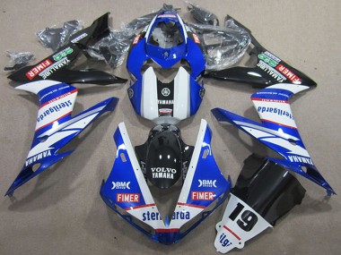 Acheter Carénages Moto Yamaha YZF R1 2004-2006 - Blanc Bleu Noir Rouge Volvo Sterilgarda 19
