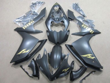 Acheter Carénages Moto Yamaha YZF R1 2007-2008 - Noir Mat Or Décalque
