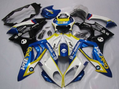 Acheter Carénages Moto BMW S1000RR 2009-2014 - Blanc Jaune Bleu Noir Brillant OrBet HP
