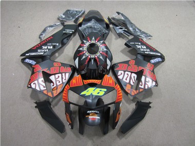 Acheter Carénages Moto Honda CBR600RR 2005-2006 - Noir Mat Valentino Rossi Repsol 46