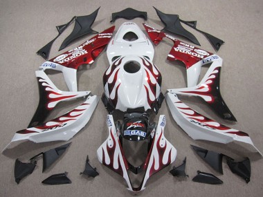 Acheter Carénages Moto Honda CBR600RR 2007-2008 - Blanc Rouge Noir Brillant Flamme