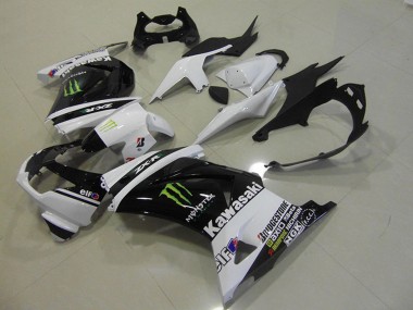 Acheter Carénages Moto Kawasaki ZX250R 2008-2012 - Blanc Noir Brillant Vert Elf Monstre