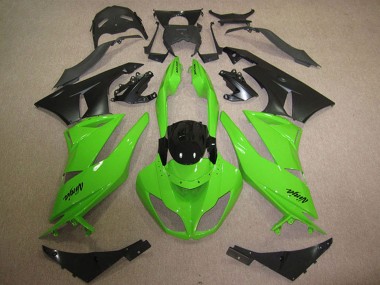 Acheter Carénages Moto Kawasaki ZX6R 2009-2012 - Vert Noir Brillant Noir Mat