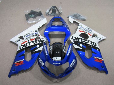 Acheter Carénages Moto Suzuki GSXR 600 2001-2003 - Blanc Bleu Noir Motul
