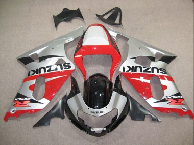 Acheter Carénages Moto Suzuki GSXR 600 2001-2003 - Argent Rouge Noir Brillant