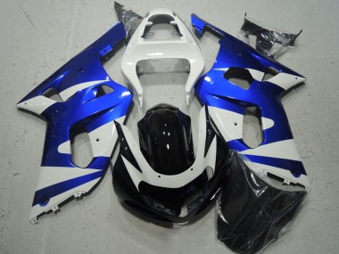 Acheter Carénages Moto Suzuki GSXR 600 2001-2003 - Blanc Bleu Noir Brillant