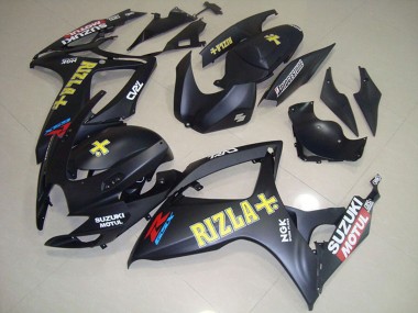 Acheter Carénages Moto Suzuki GSXR 750 2006-2007 - Noir Mat Jaune Rizla Motul