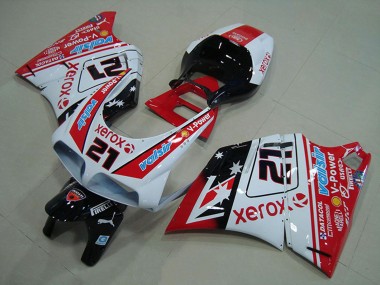 Acheter Carénages Moto Ducati 748 916 996 996S 1993-2005 - Blanc Rouge Noir Brillant Valsir Xerox 21