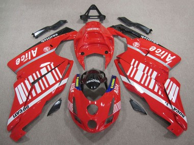 Acheter Carénages Moto Ducati 749 999 2005-2006 - Rouge Blanc Noir Brillant Alice Sandisk