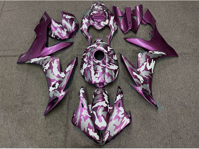 Magenta Foncé Camouflage 04-06 R1 Carénage Moto Magenta Foncé Camouflage 04-06 R1 Carénage Moto