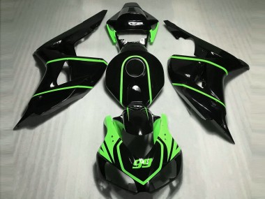 Nero Lucido Alta Visibilità Verde 06-07 CBR1000RR Carénage Moto