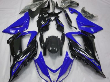 Noir & Bleu 13-18 ZX6R Carénage Moto