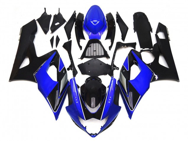 Noir & Bleu Brillant Avec Argent 05-06 GSXR 1000 Carénage Moto Noir & Bleu Brillant Avec Argent 05-06 GSXR 1000 Carénage Moto