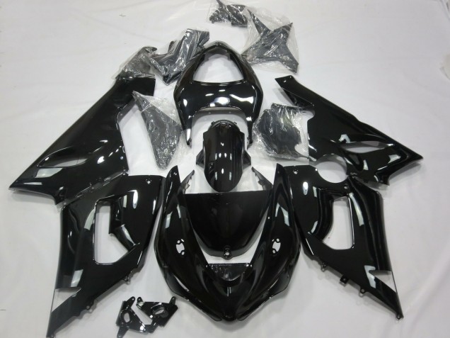 Noir Brillant 05-06 ZX6R Carénage Moto Noir Brillant 05-06 ZX6R Carénage Moto
