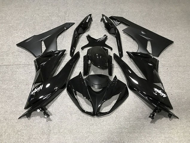 Noir Brillant 09-12 ZX6R Carénage Moto