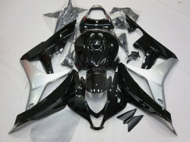 Noir Brillant & Argent 07-08 CBR600RR Carénage Moto