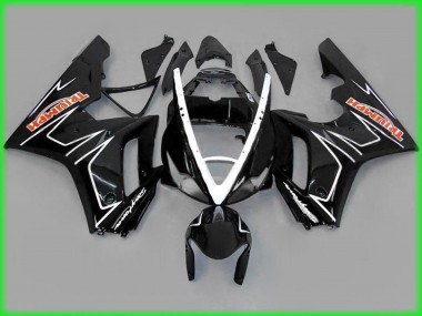 Noir Brillant Avec Blanc 06-08 Daytona 675 Carénage Moto