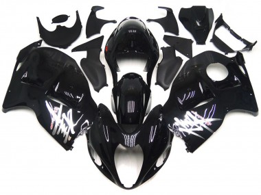 Noir Brillant Avec Décalcomanies Argentées 97-07 GSXR 1300 Carénage Moto