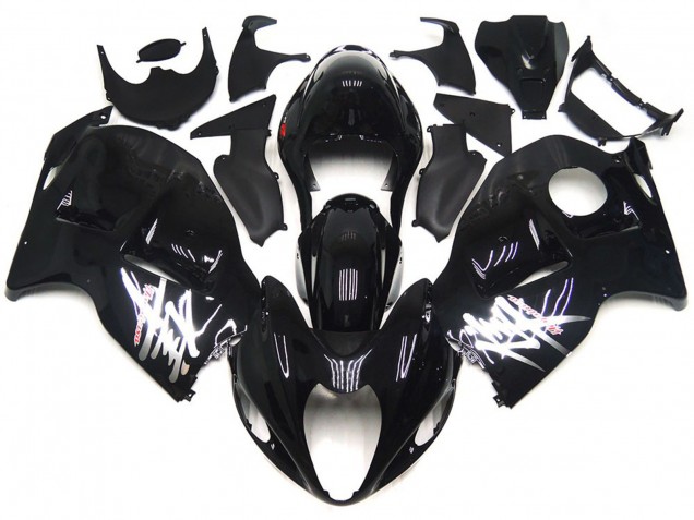 Noir Brillant Avec Décalcomanies Argentées 97-07 GSXR 1300 Carénage Moto Noir Brillant Avec Décalcomanies Argentées 97-07 GSXR 1300 Carénage Moto