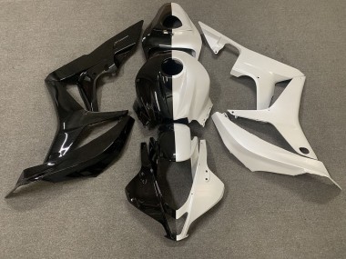 Noir Brillant / Blanc Divisé 07-08 CBR600RR Carénage Moto