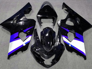 Noir Brillant & Bleu 04-05 GSXR 600-750 Carénage Moto