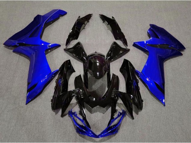 Noir Brillant & Bleu Aqua 11-24 GSXR 600-750 Carénage Moto