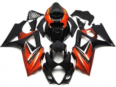 Noir Brillant & Bronze Doré 07-08 GSXR 1000 Carénage Moto