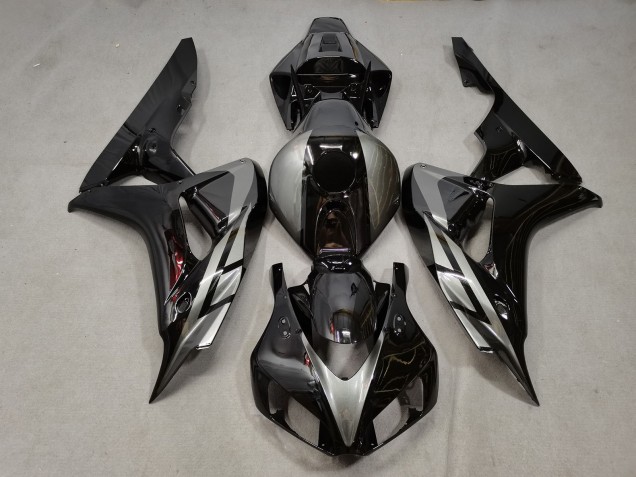 Noir Brillant & Gris 06-07 CBR1000RR Carénage Moto Noir Brillant & Gris 06-07 CBR1000RR Carénage Moto