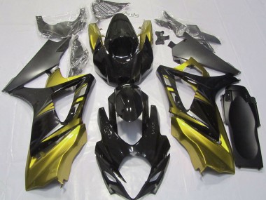 Noir Brillant & Jaune 07-08 GSXR 1000 Carénage Moto