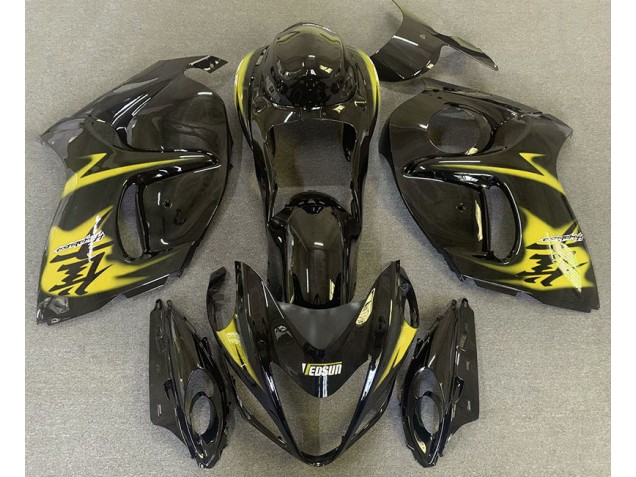 Noir Brillant & Jaune 08-20 GSXR 1300 Carénage Moto Noir Brillant & Jaune 08-20 GSXR 1300 Carénage Moto