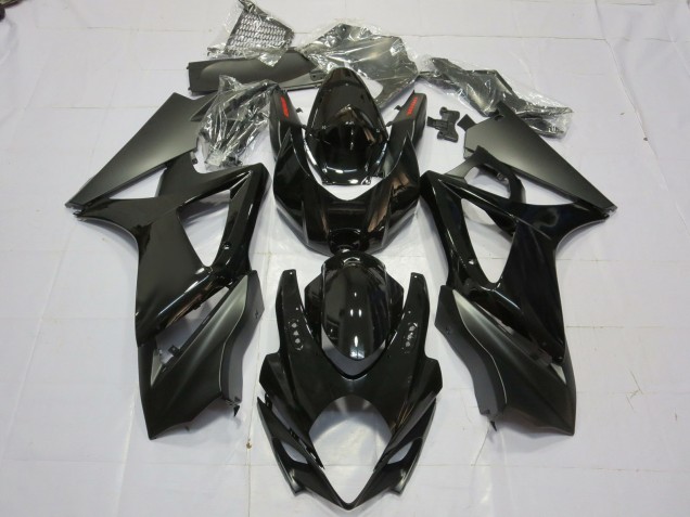 Noir Brillant & Mat 07-08 GSXR 1000 Carénage Moto Noir Brillant & Mat 07-08 GSXR 1000 Carénage Moto