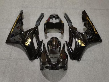 Noir Brillant & Or 06-08 Daytona 675 Carénage Moto
