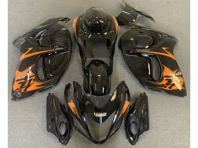 Noir Brillant & Orange 08-20 GSXR 1300 Carénage Moto