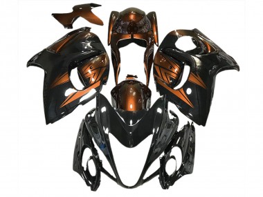 Noir Brillant & Orange Foncé 08-20 GSXR 1300 Carénage Moto