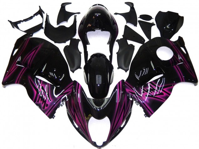 Noir Brillant Personnalisé Avec Rose 97-07 GSXR 1300 Carénage Moto Noir Brillant Personnalisé Avec Rose 97-07 GSXR 1300 Carénage Moto