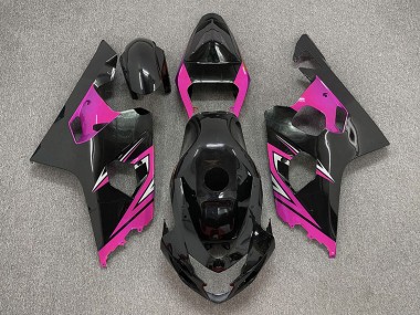 Noir Brillant & Rose 04-05 GSXR 600-750 Carénage Moto