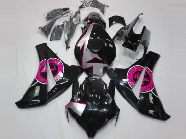 Noir Brillant & Rose 08-11 CBR1000RR Carénage Moto