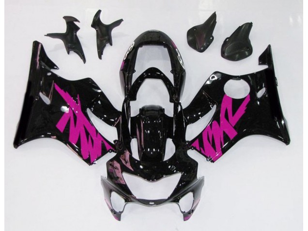 Noir Brillant & Rose 99-00 CBR600 F4 Carénage Moto Noir Brillant & Rose 99-00 CBR600 F4 Carénage Moto
