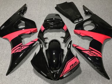 Noir Brillant & Rouge 03-04 R6 Carénage Moto