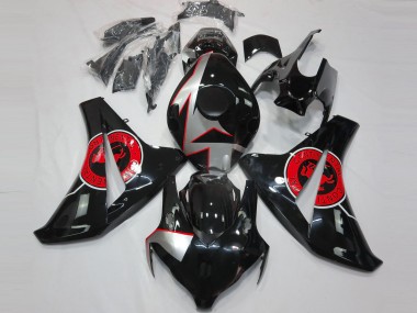 Noir Brillant & Rouge 08-11 CBR1000RR Carénage Moto