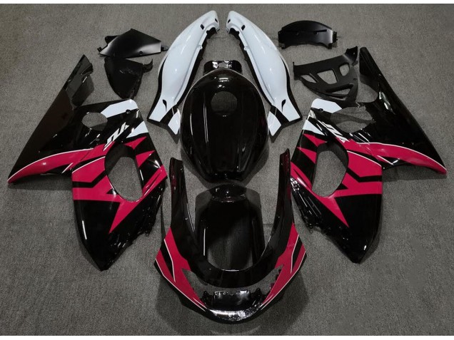 Noir Brillant Rouge & Blanc 98-07 YZF600 Carénage Moto Noir Brillant Rouge & Blanc 98-07 YZF600 Carénage Moto