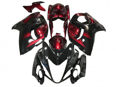 Noir Brillant & Rouge Profond 08-20 GSXR 1300 Carénage Moto