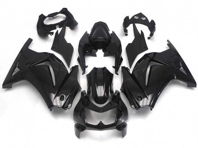 Noir Brillant Uni 08-12 Ninja 250 Carénage Moto Noir Brillant Uni 08-12 Ninja 250 Carénage Moto