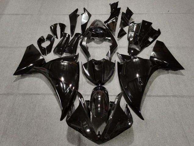 Noir Brillant Uni 09-11 R1 Carénage Moto Noir Brillant Uni 09-11 R1 Carénage Moto