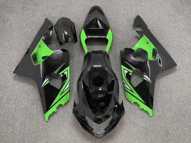 Noir Brillant & Vert 04-05 GSXR 600-750 Carénage Moto