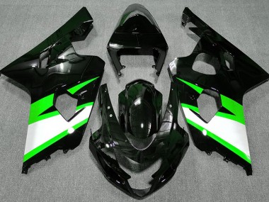 Noir Brillant & Vert 04-05 GSXR 600-750 Carénage Moto
