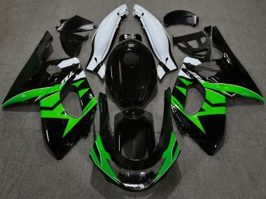 Noir Brillant Vert & Blanc 98-07 YZF600 Carénage Moto